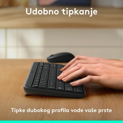 Tipkovnica LOGITECH K250 Compact Bluetooth Combo, bežična, crna