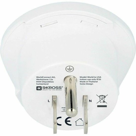 Putni adapter SKROSS, World - USA, 1.500221-E, bijeli