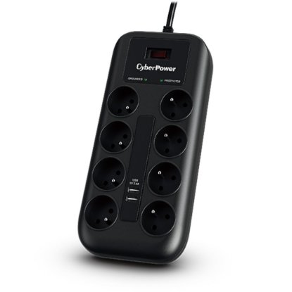Prenaponska zaštita CYBERPOWER P0820SUF0, 8x šuko, 2x USB