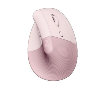 Miš LOGITECH Lift, optički, ergonomski, bežični, USB, rozi