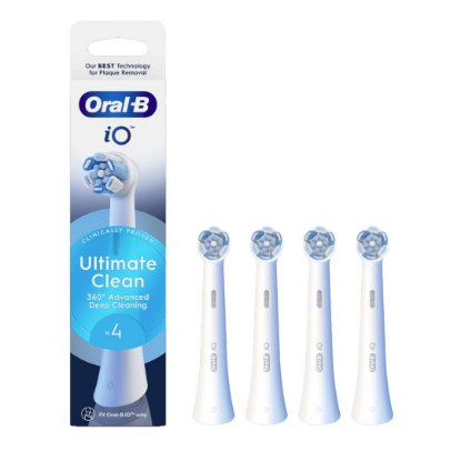 Zamjenske glave četkice za zube ORAL-B iO Ultimate Clean CWF-4, 4 kom, bijela