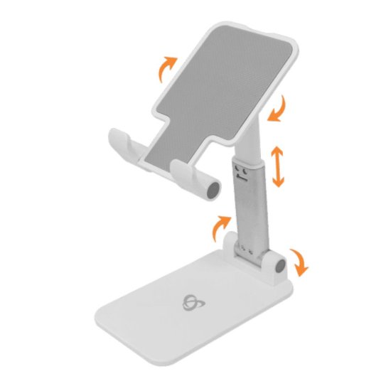 Stalak za smartphone SBOX PS-09, stolni, sklopivi, bijeli