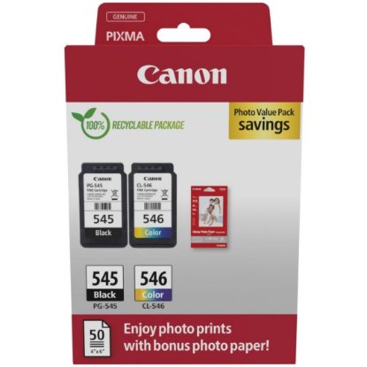 Tinta CANON PG-545 + CL-546, multipack, za Pixma iP2850/MG2450/MG2500/MG2550/MG2950/MX496