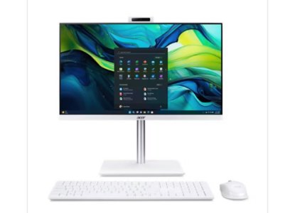 Računalo AiO ACER Aspire C24 DQ.BRNEX.006 / 23,8" FHD IPS, Core 5 120U, 16GB, 1TB SSD, Intel Graphics, WiFi, tipkovnica, miš, bez OS, bijelo