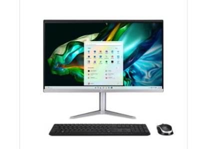 Računalo AiO ACER Aspire C24-1300 DQ.BL0EX.00L / 23,8" FHD IPS, Ryzen 5 7520U, 16GB, 512GB SSD, AMD Radeon Graphics, WiFi, tipkovnica, miš, bez OS, srebrno