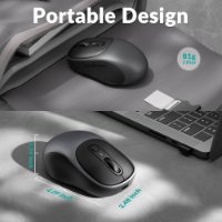 Miš KEYCHRON BM24, 2400 DPI, bežični, USB-C, sivi