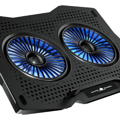 Stalak za laptop WHITE SHARK GCP-4 ICE GUARD, 2 ventilatora, crni