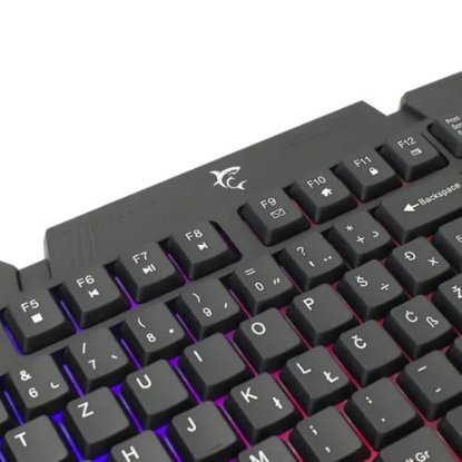 Tipkovnica WHITE SHARK GK-2105 Dakota, LED, crna, USB