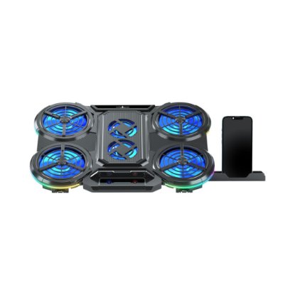 Stalak za laptop WHITE SHARK GCP-6 ICE STORM, do 17,3", 6 ventilatora, crni