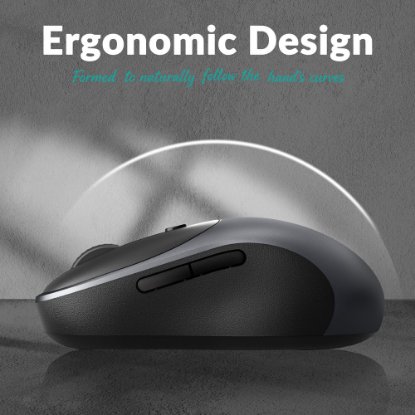 Miš KEYCHRON BM24, 2400 DPI, bežični, USB-C, sivi