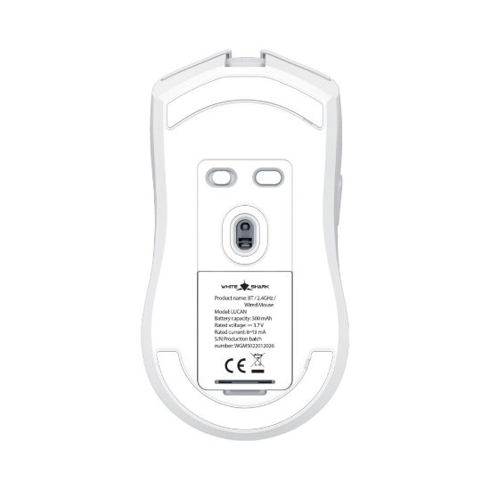 Miš WHITE SHARK WGM-5022 LUCAN , 12.000 DPI, optički, bežični, bijeli