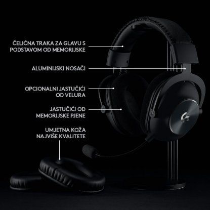 RABLJENI - Slušalice LOGITECH Gaming G PRO X, 7.1, crne