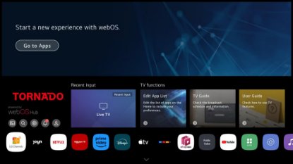 QLED TV 55” TORNADO, 4K UHD, WEBOS, WIFI, energetski razred G, crni