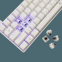 Tipkovnica WHITE SHARK GK-004232 Shinobi-2, RGB, mehanička, smeđi switch, HR, bijela