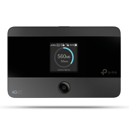 TP-Link M7350 4G LTE Advanced Mobile WiFi, Internal 4G Modem, SIM card slot, 1.4 inch TFT screen display, 2550mAH rechargeable battery, micro SD card slot, LTE-FDD/DC-HSPA+/GSM, 300Mbps 2.4GHz/5GHz