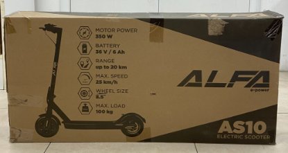 RABLJENI - Električni romobil ALFA E-POWER AS10, autonomija do 20km, brzina 25km/h, kotači 8,5˝, crni