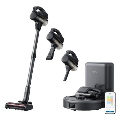 Robotski usisavač EUFY Omni E20, 3in1, ručni i štapni usisavač, sa stanicom za samopražnjenje, crni