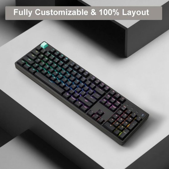 Tipkovnica KEYCHRON K10 HE Rapid Trigger, mehanička, bežična, USB, UK layout, crna