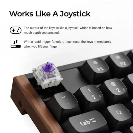 Tipkovnica KEYCHRON K10 HE, mehanička, bežična, USB, UK layout, crna