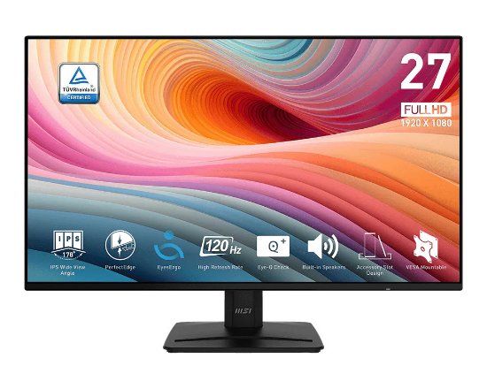 Gaming monitor 27" MSI PRO MP271A E2, FHD, IPS, 120Hz, 1ms, 300cd/m2, crni