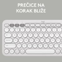 Tipkovnica + miš LOGITECH Pebble 2 Combo, bežična, bijela