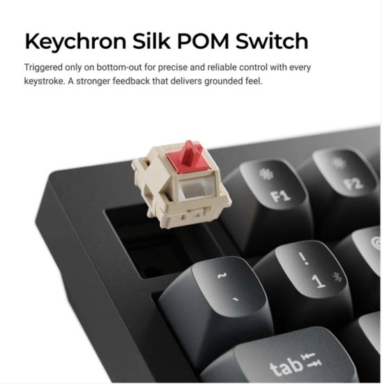 Tipkovnica KEYCHRON V1 Ultra, mehanička, bežična, USB, UK layout, crna