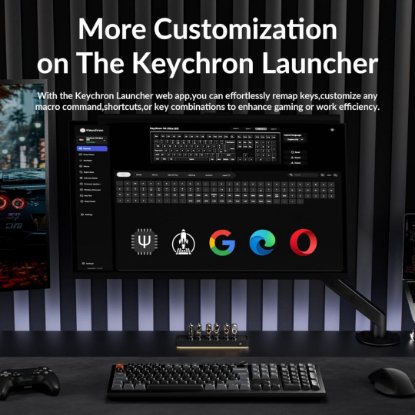 Tipkovnica KEYCHRON V6 Ultra, mehanička, bežična, USB, UK layout, crna