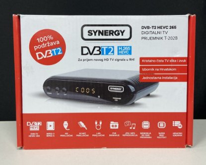 RABLJENI - TV tuner SYNERGY T-202, DVB-T2 HEVC265, SCART, LAN, HDMI, zemaljski, crni