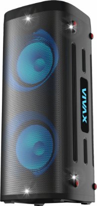 Prijenosni Bluetooth karaoke zvučnik VIVAX BS-1011, 100 W RMS/200 W Peak, 7500 mAh, do 13.5 h reprodukcije, Bluetooth/Wireless, LED svjetla sinkronizirana s ritmom, daljinski upravljač, 17.4 kg, crna