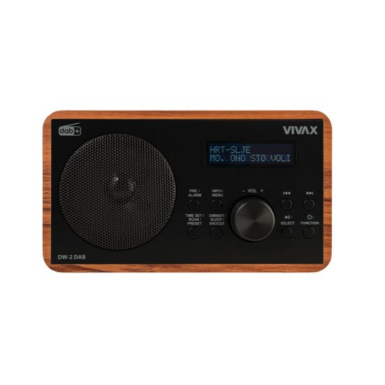 Prijenosni radio VIVAX, DAB+/FM, BT, bluetooth, smeđi