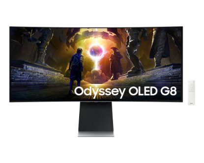 Gaming monitor 34" Samsung Odyssey G85SD, WQHD, OLED, 175Hz, 0.03ms, 250cd/m2, FreeSync, zakrivljeni, zvučnici, crno-bijeli