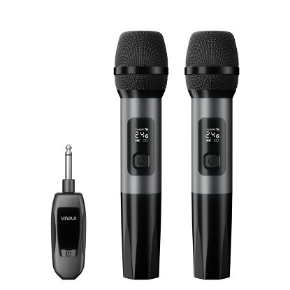 Mikrofon VIVAX MC-2, bežični, 2x mikrofon, 1x prijemnik