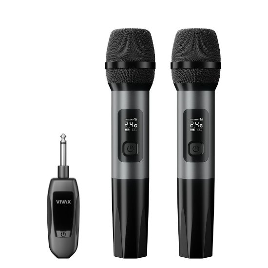 Mikrofon VIVAX MC-2, bežični, 2x mikrofon, 1x prijemnik