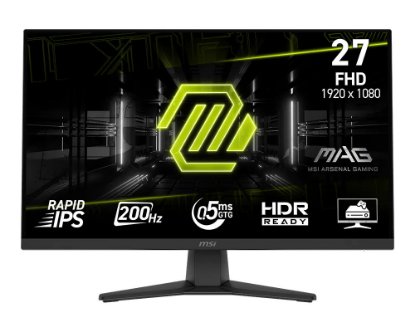 Monitor 27" MSI MAG 272F, IPS, FHD, 200Hz, 0.5ms, 300cd/m2. FreeSync, crni