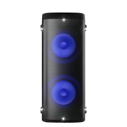 Prijenosni Bluetooth karaoke zvučnik VIVAX BS-1011, 100 W RMS/200 W Peak, 7500 mAh, do 13.5 h reprodukcije, Bluetooth/Wireless, LED svjetla sinkronizirana s ritmom, daljinski upravljač, 17.4 kg, crna