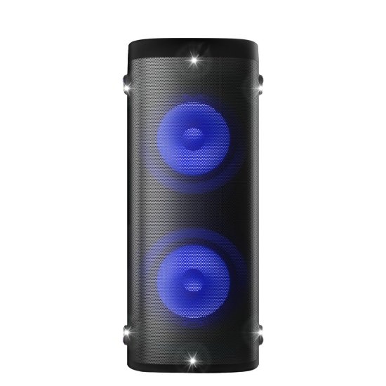 Prijenosni Bluetooth karaoke zvučnik VIVAX BS-1011, 100 W RMS/200 W Peak, 7500 mAh, do 13.5 h reprodukcije, Bluetooth/Wireless, LED svjetla sinkronizirana s ritmom, daljinski upravljač, 17.4 kg, crna