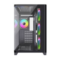 Kućište BIT FORCE CUBE ARGB-TGC-PWM4, ATX Mid-Tower, bez napajanja, crno