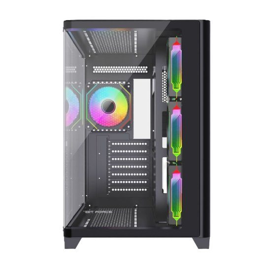 Kućište BIT FORCE CUBE ARGB-TGC-PWM4, ATX Mid-Tower, bez napajanja, crno