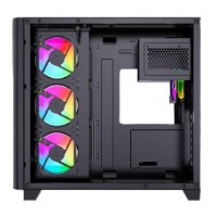 Kućište BIT FORCE CUBE ARGB-TGC-PWM4, ATX Mid-Tower, bez napajanja, crno