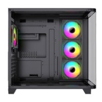 Kućište BIT FORCE CUBE ARGB-TGC-PWM4, ATX Mid-Tower, bez napajanja, crno