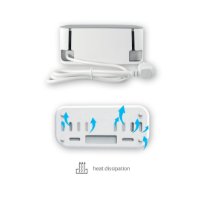 Organizator kabela s utičnicama, 5 šuko + 2 USB (A+C), 250 V, max. 16 A / 3680 W, bijeli