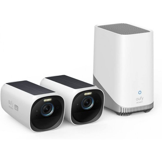 Mrežna nadzorna kamera ANKER Eufy 3 T88713W1, 4K UHD, solarna, vanjska, 2 kamere i bazna stanica