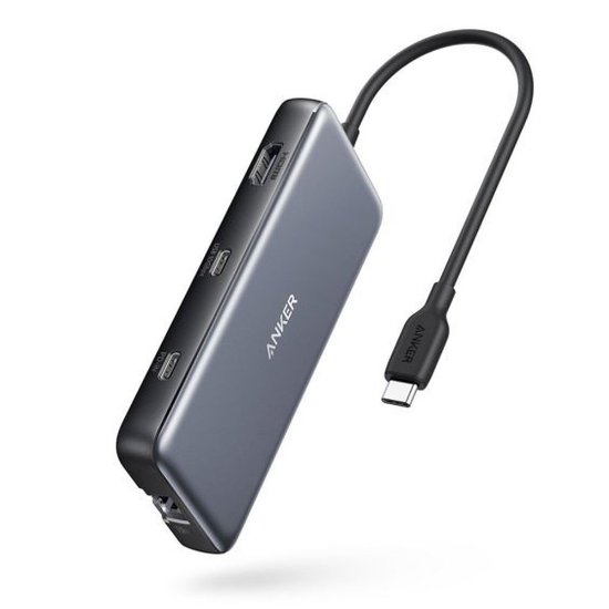 Docking station ANKER 555 A83830A2, 8u1, USB-C na 2xUSB-A 3.2, 2x USB-C, HDMI, RJ45, SD/MicroSD
