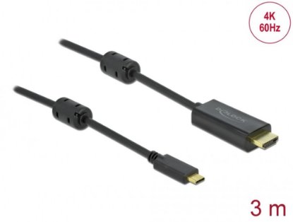 Kabel DELOCK, USB-C (M) na HDMI (M), DP Alt, 4k, 60 Hz, aktivni, 3m