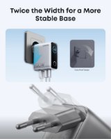 Kućni punjač ANKER KP GaN, 100W, 2x USB-C, USB-A, Kabel C-C, sreberni