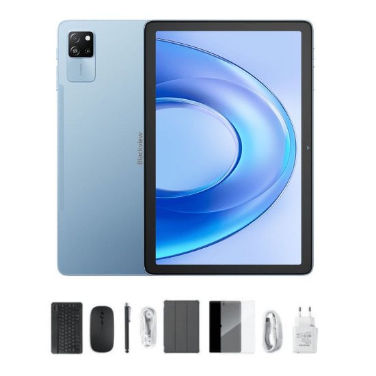 Tablet BLACKVIEW Tab 60 Pro, 10,1", 8GB, 128GB, LTE, Android 15, plavi + preklopna torbica, stylus olovka, tipkovnica, bežični miš, punjač gratis