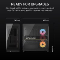 Kućište CORSAIR Frame 4500X, window, MIDI, E-ATX, crno, bez napajanja