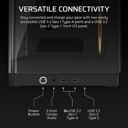 Kućište CORSAIR Frame 4500X, window, MIDI, E-ATX, crno, bez napajanja