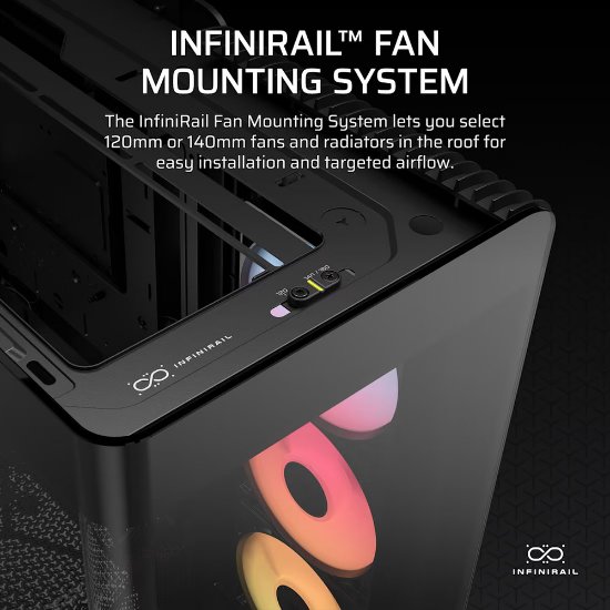 Kućište CORSAIR Frame 4500X, window, MIDI, E-ATX, crno, bez napajanja