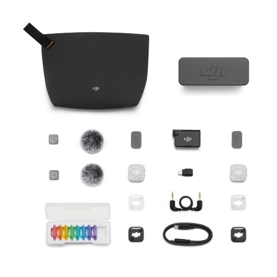 Mikrofon DJI Mic Mini 2S, 2 TX + 1 RX, Charging Case, bežični, sivi